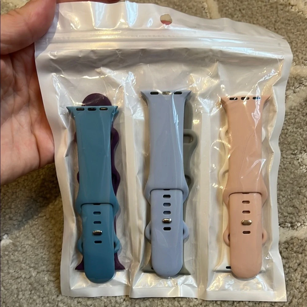 Apple Watch Band Set - Blue, Gray, and pink purple white